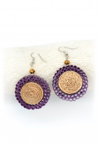 Large Round Paper Earrings